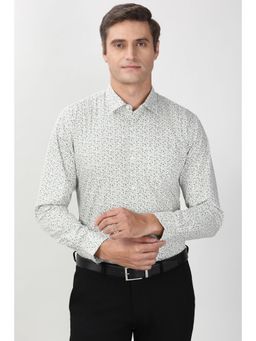 Peter England - Men White Regular Fit Full Sleeves Formal Shirt