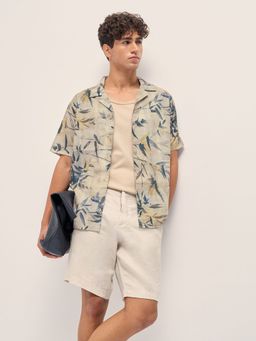 The Bear House - Mens Multi-Color Relaxed Fit Printed Casual Shirt