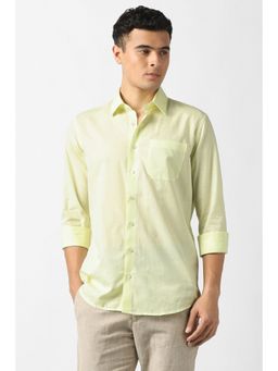 Van Heusen - Men Green Textured Full Sleeves Wedding Shirt