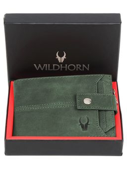 WILDHORN - Top Grain Leather Wallet for Men (Green)