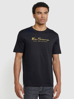 Ben Sherman - Men Black Crew Neck Special Techniques T-Shirt