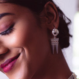 Shaya by CaratLane - Antique Aitas Retirement Earrings in 925 Silver