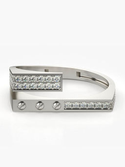 Valanova - Hallmarked 14K White Gold and Certified Lab Grown Diamond 0.35 Cts Ring