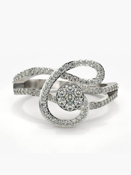Valanova - Hallmarked 18K White Gold and Certified Lab Grown Diamond 0.60 Cts Ring