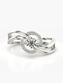 Valanova - Hallmarked 14K White Gold and Certified Lab Grown Diamond 0.26 Cts Ring