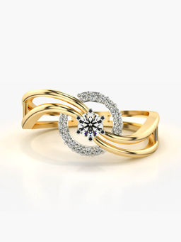 Valanova - Hallmarked 14K Yellow Gold and Certified Lab Grown Diamond 0.26 Cts Ring