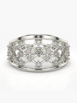 Valanova - Hallmarked 14K White Gold and Certified Lab Grown Diamond 0.41 Cts Ring