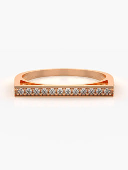 Valanova - Hallmarked 14K Rose Gold and Certified Lab Grown Diamond 0.28 Cts Ring