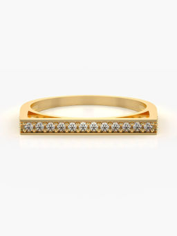 Valanova - Hallmarked 14K Yellow Gold and Certified Lab Grown Diamond 0.28 Cts Ring