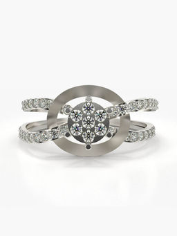 Valanova - Hallmarked 18K White Gold and Certified Lab Grown Diamond 0.55 Cts Ring