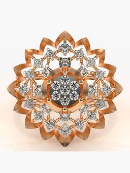 Valanova - Hallmarked 14K Rose Gold and Certified Lab Grown Diamond 0.50 Cts Ring