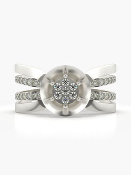 Valanova - Hallmarked 14K White Gold and Certified Lab Grown Diamond 0.40 Cts Ring