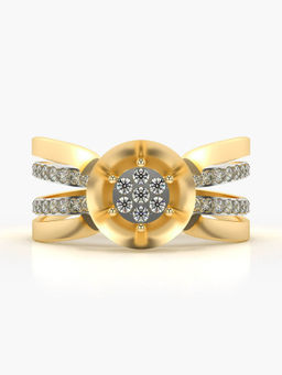 Valanova - Hallmarked 14K Yellow Gold and Certified Lab Grown Diamond 0.40 Cts Ring