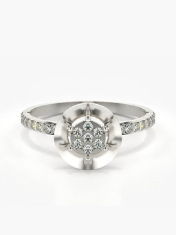 Valanova - Hallmarked 14K White Gold and Certified Lab Grown Diamond 0.28 Cts Ring