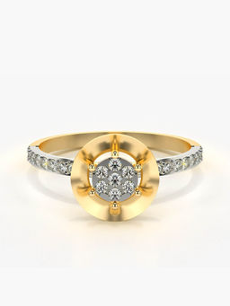 Valanova - Hallmarked 14K Yellow Gold and Certified Lab Grown Diamond 0.28 Cts Ring