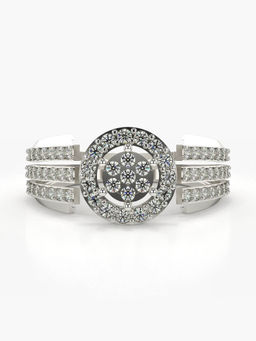 Valanova - Hallmarked 18K White Gold and Certified Lab Grown Diamond 0.63 Cts Ring