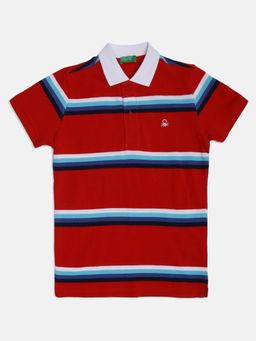 United Colors of Benetton - Stripe T-shirt- Red