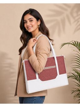 Fabbhue - Women White and Pink Shoulder Bag
