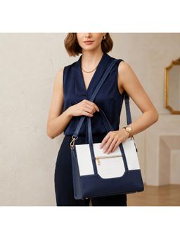Fabbhue - Women Blue and White Shoulder Bag