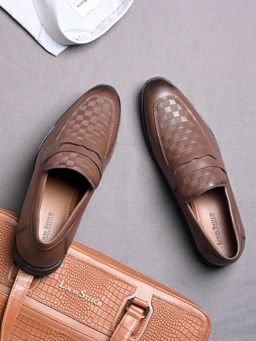 Louis Stitch - Mens Leatherette Formal Loafers Tan
