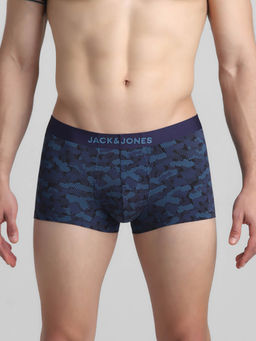 Jack & Jones - Men Camouflage Navy Blue Trunk
