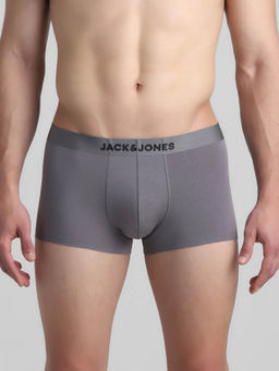 Jack & Jones - Men Solid Grey Trunk