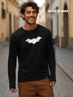 Bewakoof - Official DC Men's Black Batman Graphic Printed T-shirt