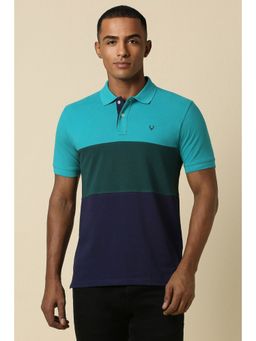 Allen Solly - Men Multi Colorblocked Collar Neck Polo T-Shirt