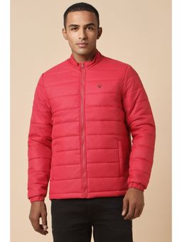 Allen Solly - Men Red Solid Full Sleeves Casual Jacket