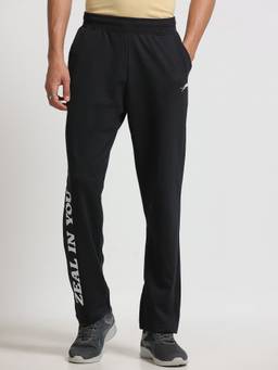 ARDEUR ZEAL IN YOU - Men's Black Regular Fit Typography Track Pant