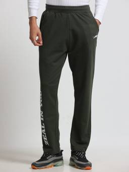 ARDEUR ZEAL IN YOU - Olive Men Regular Fit Typography Track Pant