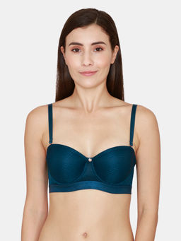 Zivame - Champagne Nights Padded Wired 3/4ThCoverage Strapless Bra - Sailor Blue