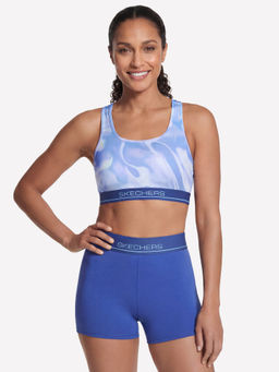 SKECHERS - Women Blue Pace Printed Sports Bra