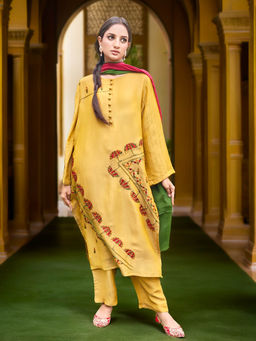 Phulkari Forever - Multi-Colour Pure Crush Tissue Double Dye Dupatta