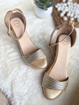 Modanta - Gold Braided Heels