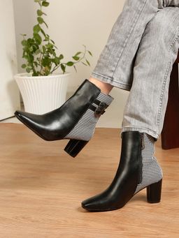 Flat n Heels - Women Black Casual Boots