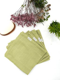 Doctor Towels - Aloevera Double Cloth Face Towel Pack of 4 - Aloe Green (S)