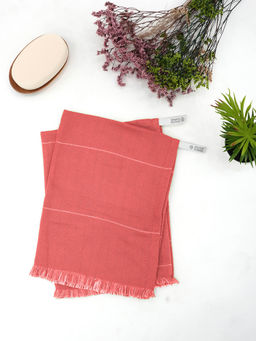 Doctor Towels - Aloevera Double Cloth Hand Towel Pack of 2 - Apricot Brandy (S)