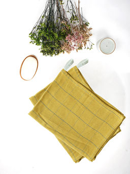 Doctor Towels - Banana Double Cloth Hand Towel Pack of 2 - Golden Ochre (S)