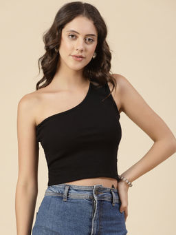 RIGO - Women Black Rib Crop Top