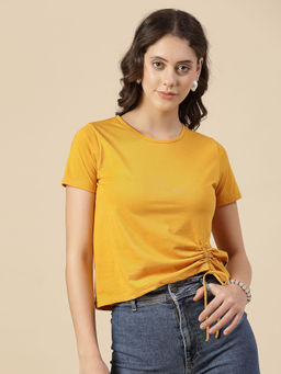 RIGO - Women Yellow Jersey Crop Top