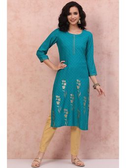 Rangriti - Turquoise Printed Kurta