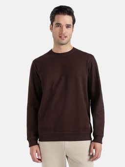 Jockey - Brown AM48 Men Super Combed Cotton Rich Pique Sweatshirt - Java
