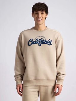 Jockey - UM76 Men Super Combed Cotton Rich Fleece Printed Sweatshirt - Pure Cashmere