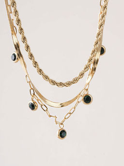 Palmonas - Multi-Strand Gold Necklace for Womens - Waterproof and Anti-Tarnish