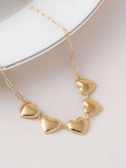 Palmonas - Heart Charm Necklace for Womens - Waterproof and Anti-Tarnish