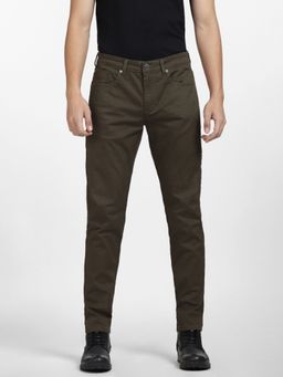 Jack & Jones - Olive Mid Rise Yarn Dyed Pants