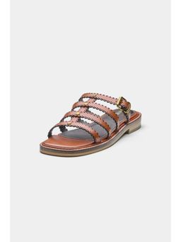 Oroh - Women Tan Ines Open Toe Flats