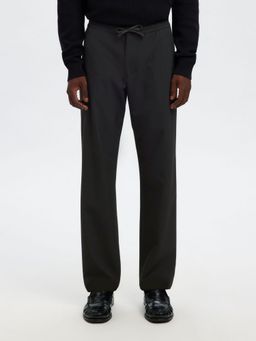 SELECTED HOMME - Black Straight Fit Robert String Trouser