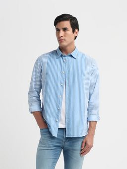 SELECTED HOMME - Blue Regular Fit Striped Shirt